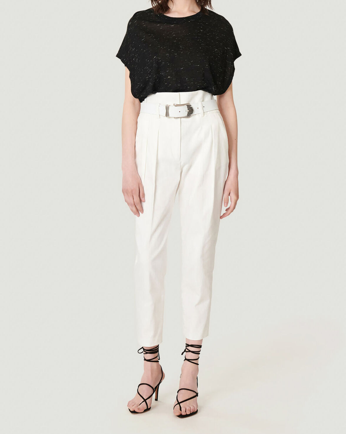 AOKI HIGH WAIST CROPPED TROUSERS image number null